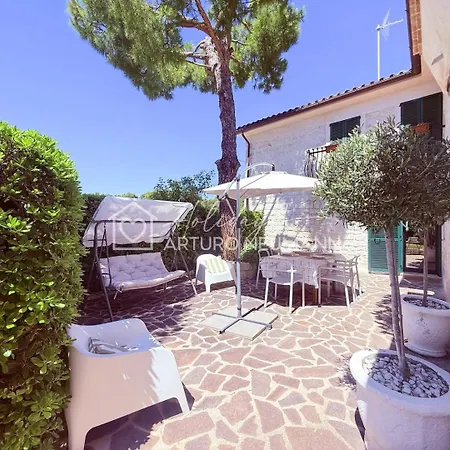 144 - Porzione Di In Originale Pietra Del Conero Con Meravigliosa Vista Mare Wifi Aria Condizionata White In Omaggio Dal Lun Al Ven Fino Al 2 Agosto 빌라 시롤로