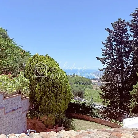 144 - Porzione Di Villa In Originale Pietra Del Conero Con Meravigliosa Vista Mare Wifi Aria Condizionata Spiaggia White In Omaggio Dal 24-08 ヴィラ シローロ